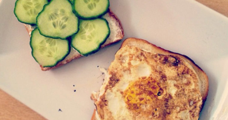 Frühstück Sandwiches – Ei und Gurke